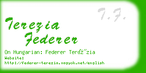 terezia federer business card